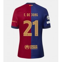 Fotbalové Dres Barcelona Frenkie de Jong #21 Domácí 2024-25 Krátký Rukáv